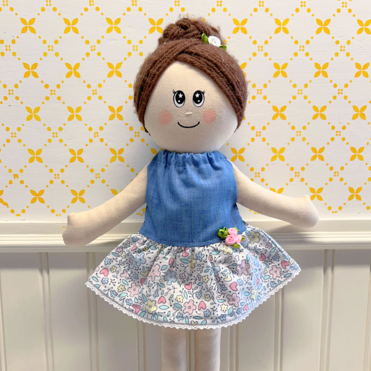 Robe 2 Petites fleurs - vêtement de poupées