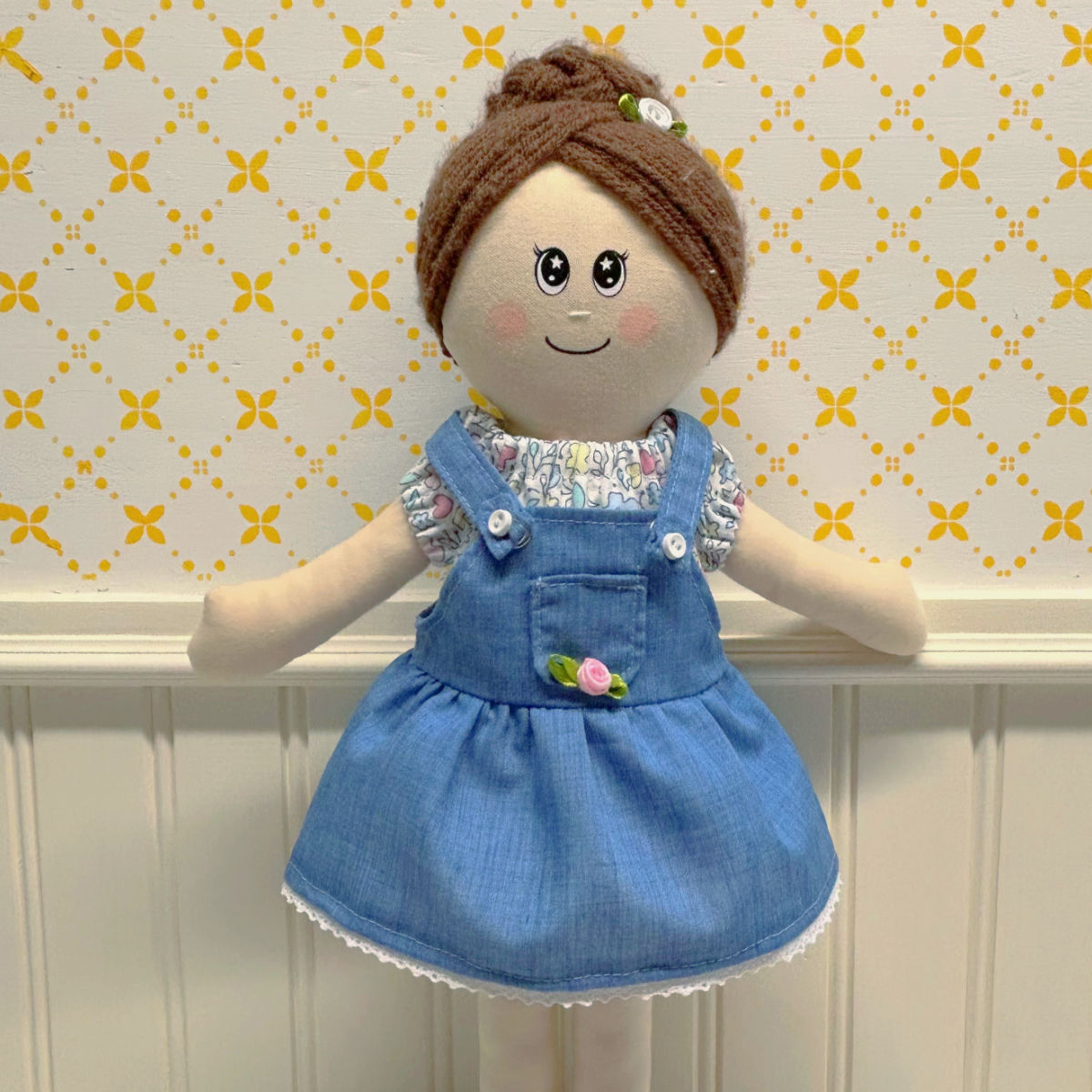 Ensemble jumper Petites fleurs - vêtement de poupées