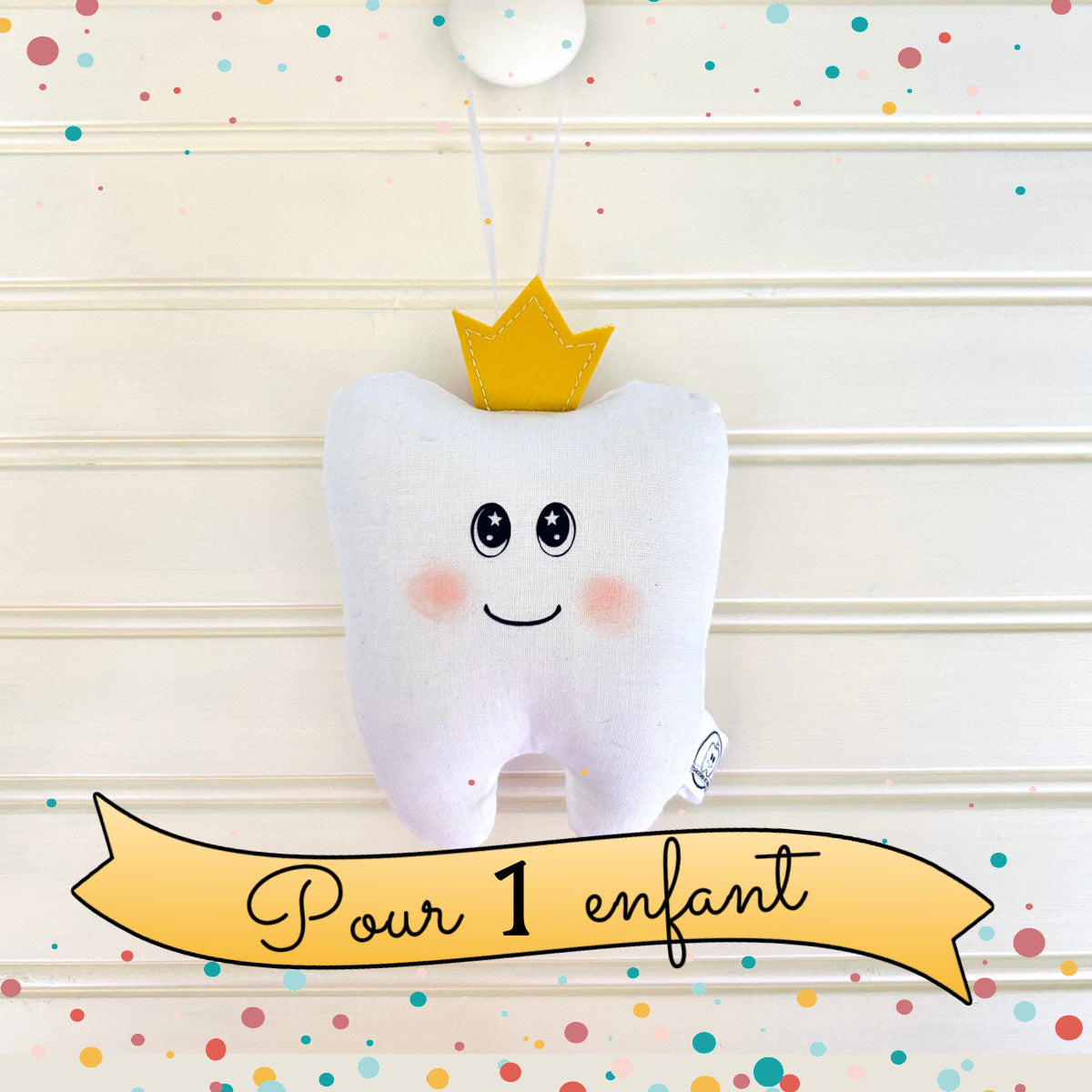 Coussin de fée des dents - Ensemble pour 1 enfant pour récuper les dents de laits tombées et pour aider la Fée des dents. Fait à la main au Québec. Étincelles et moi