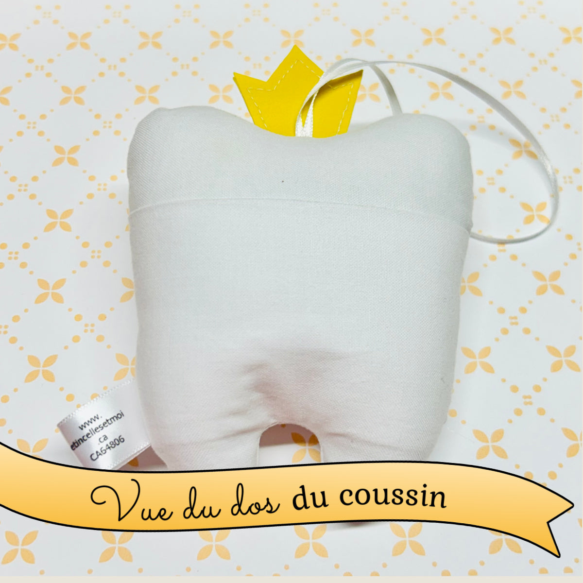 Coussin de fée des dents - Ensemble pour 1 enfant pour récuper les dents de laits tombées et pour aider la Fée des dents. Fait à la main au Québec. Étincelles et moi