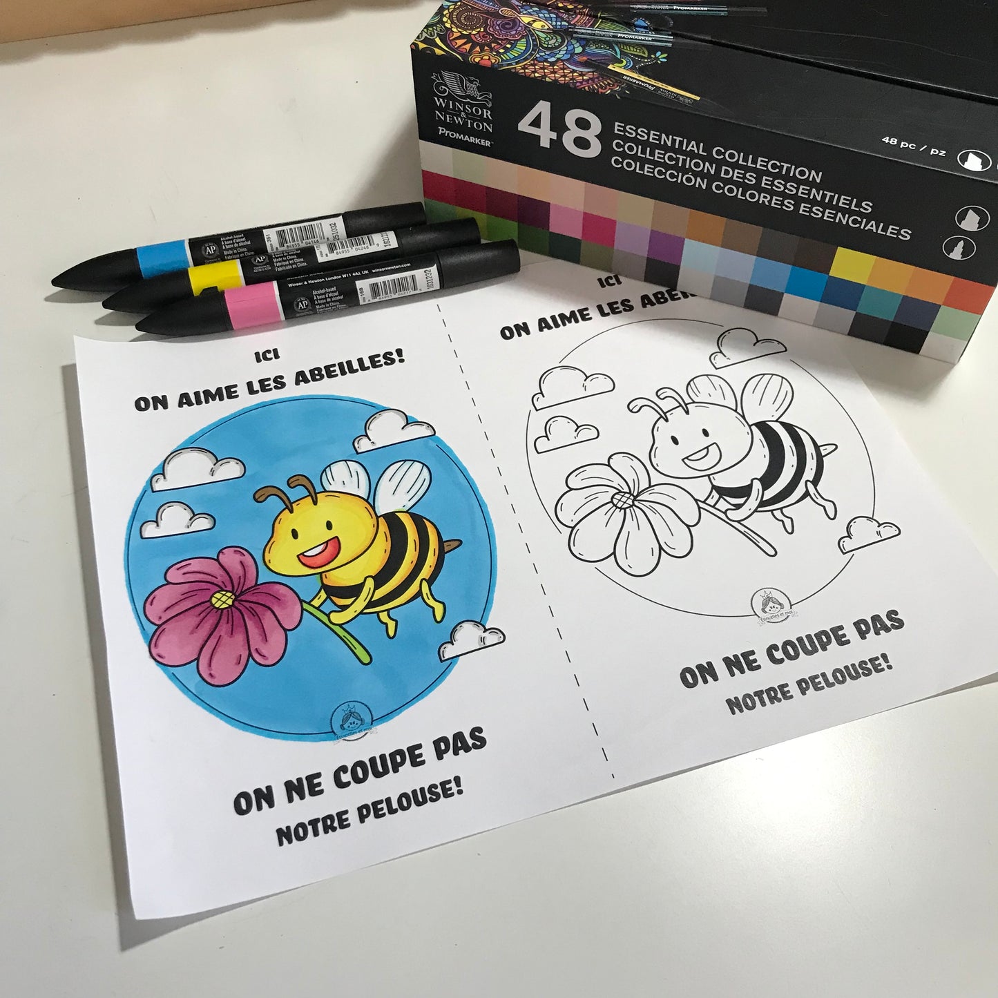 Affiche " Ici, on aime les abeilles"