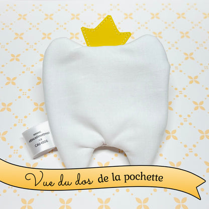 Pochette de la Fée des dents pour mettre sous l'oreiller des enfants . Fait au Québec à la main.