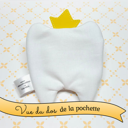 Pochette de la Fée des dents pour mettre sous l'oreiller des enfants . Fait au Québec à la main.