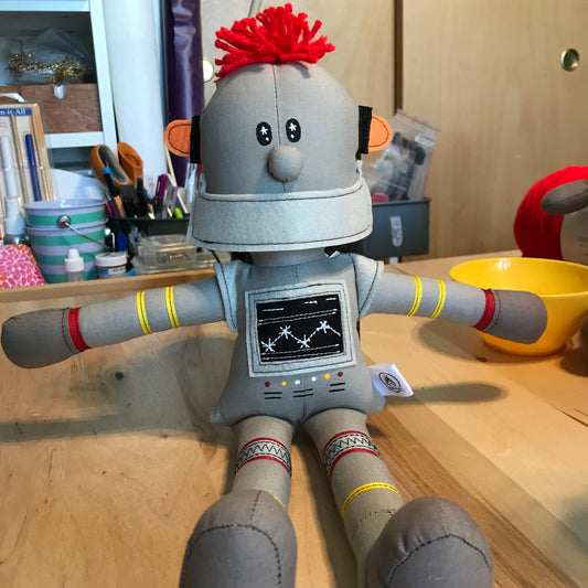 Bibip le robot- poupée de chiffon 12po
